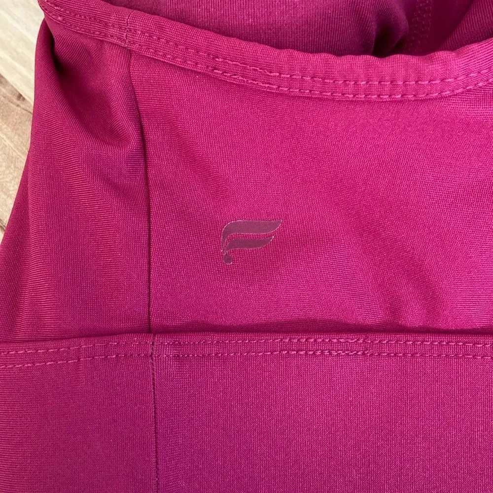 Fabletics Maroon Red Crossback High Neck Sports Bra Size XXS